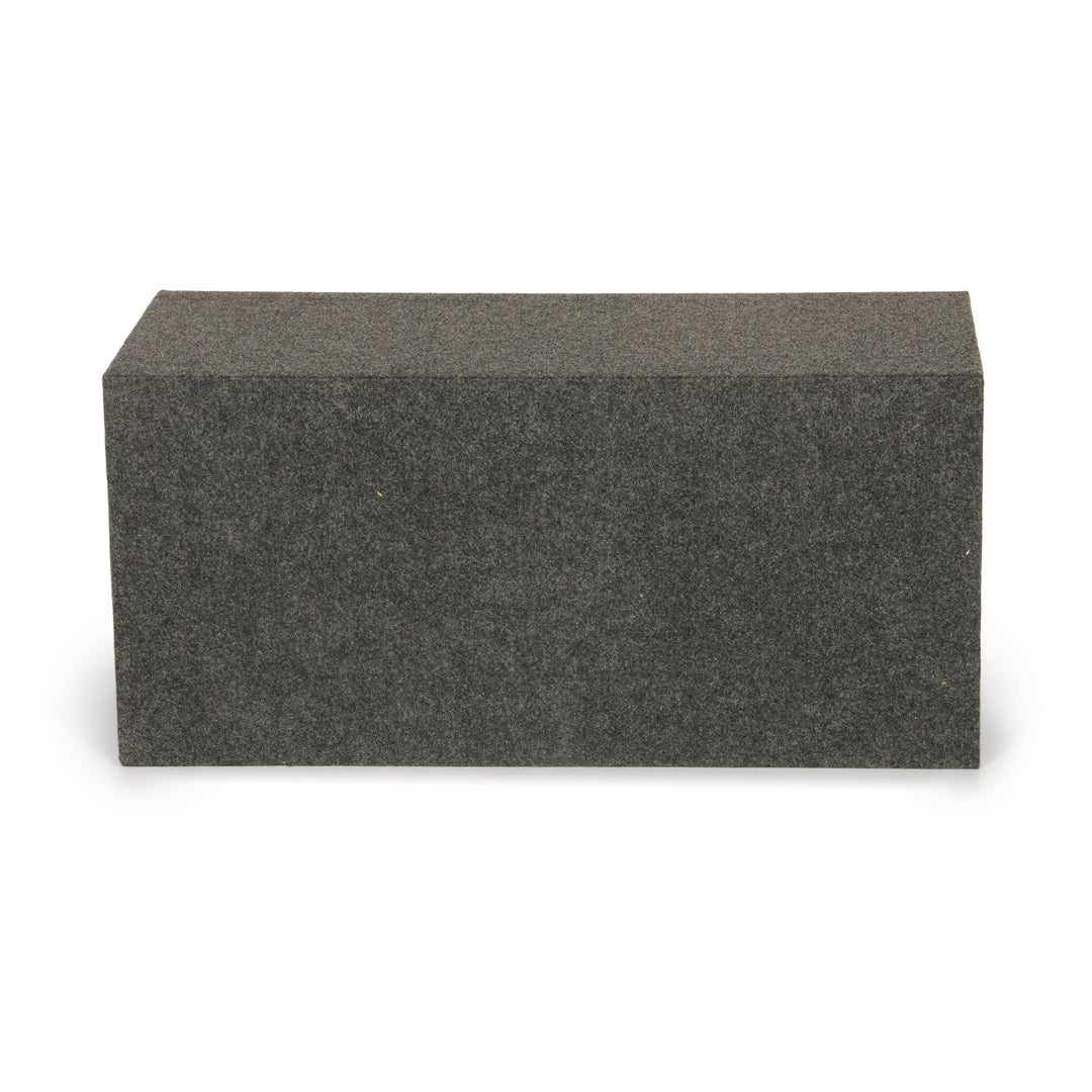 QPower 10" Heavy-Duty Dual Sealed Vehicle Subwoofer Enclosure Woofer Box, Gray