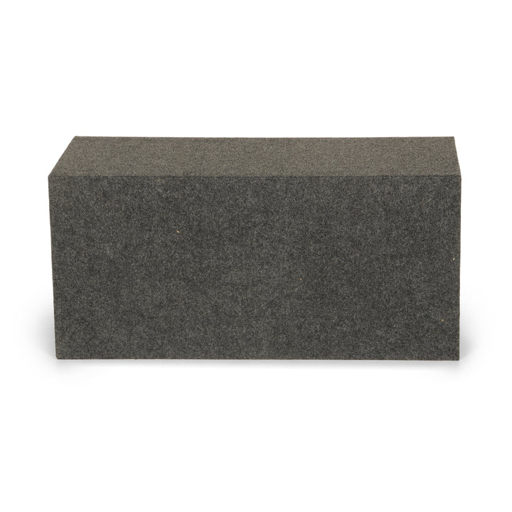 QPower 10" Heavy-Duty Dual Sealed Vehicle Subwoofer Enclosure Woofer Box, Gray