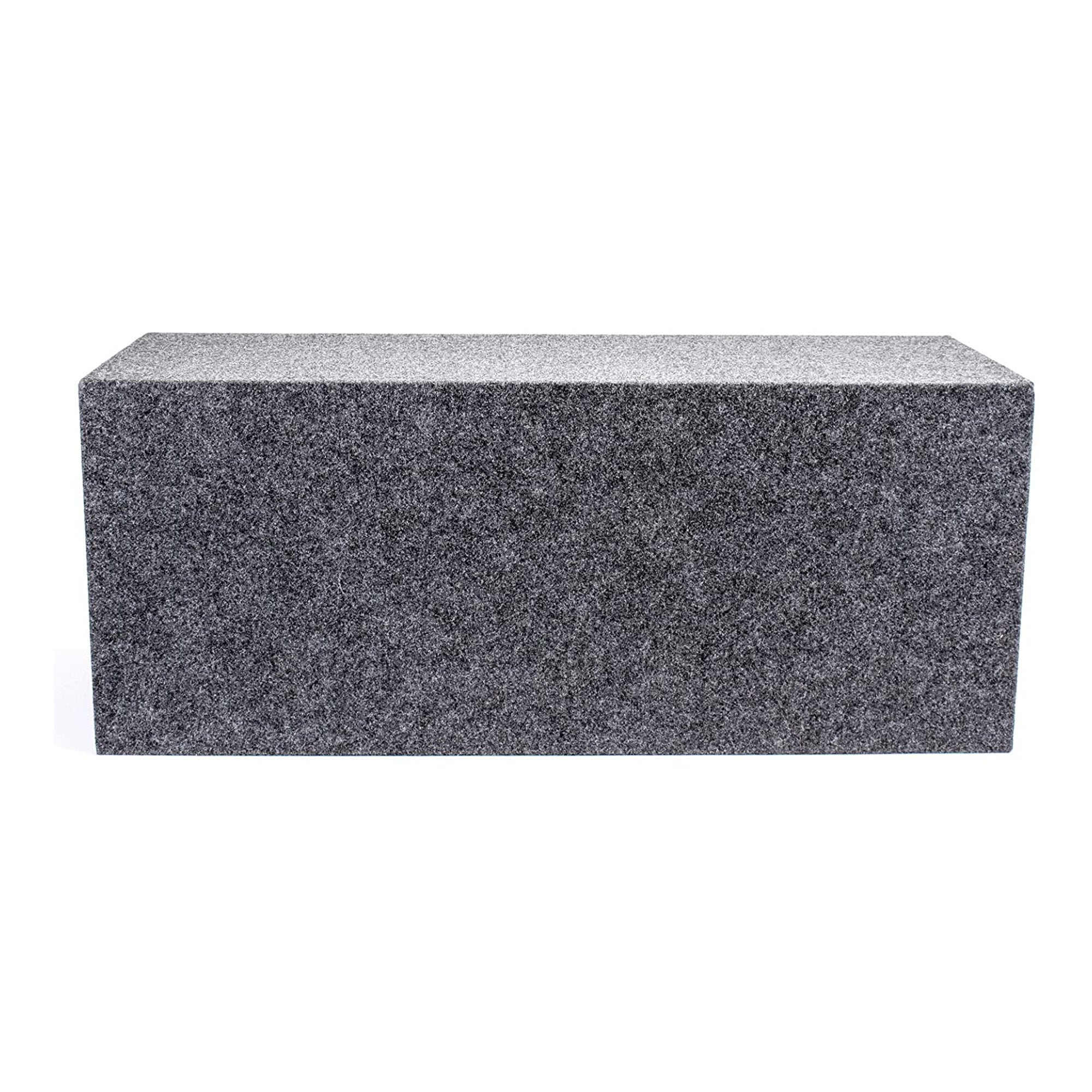 QPower 12" Heavy-Duty Dual Sealed Vehicle Subwoofer Enclosure Woofer Box, Gray - VMInnovations