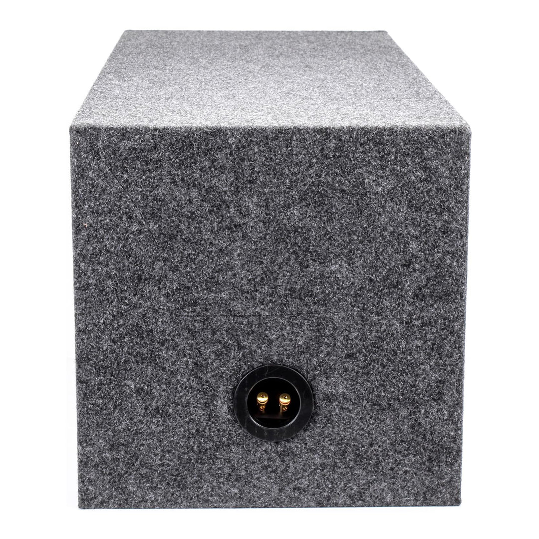 QPower 12" Heavy-Duty Dual Sealed Vehicle Subwoofer Enclosure Woofer Box, Gray