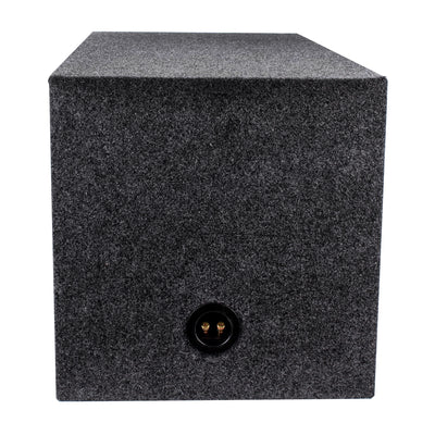 QPower 15" Heavy-Duty Dual Sealed Subwoofer Enclosure Box, Gray (Open Box)