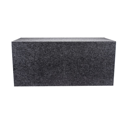 QPower 15" Heavy-Duty Dual Sealed Subwoofer Enclosure Box, Gray (Open Box)