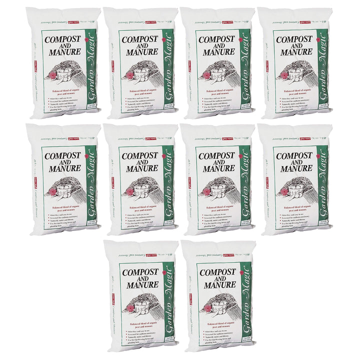 Michigan Peat 5240 Lawn Garden Compost and Manure Blend, 40 Pound Bag (10 Pack)