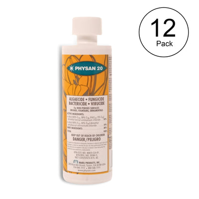 Hydrofarm Physan 20 Disinfectant Fungicide Virucide Algaecide, 16 Oz (12 Pack)