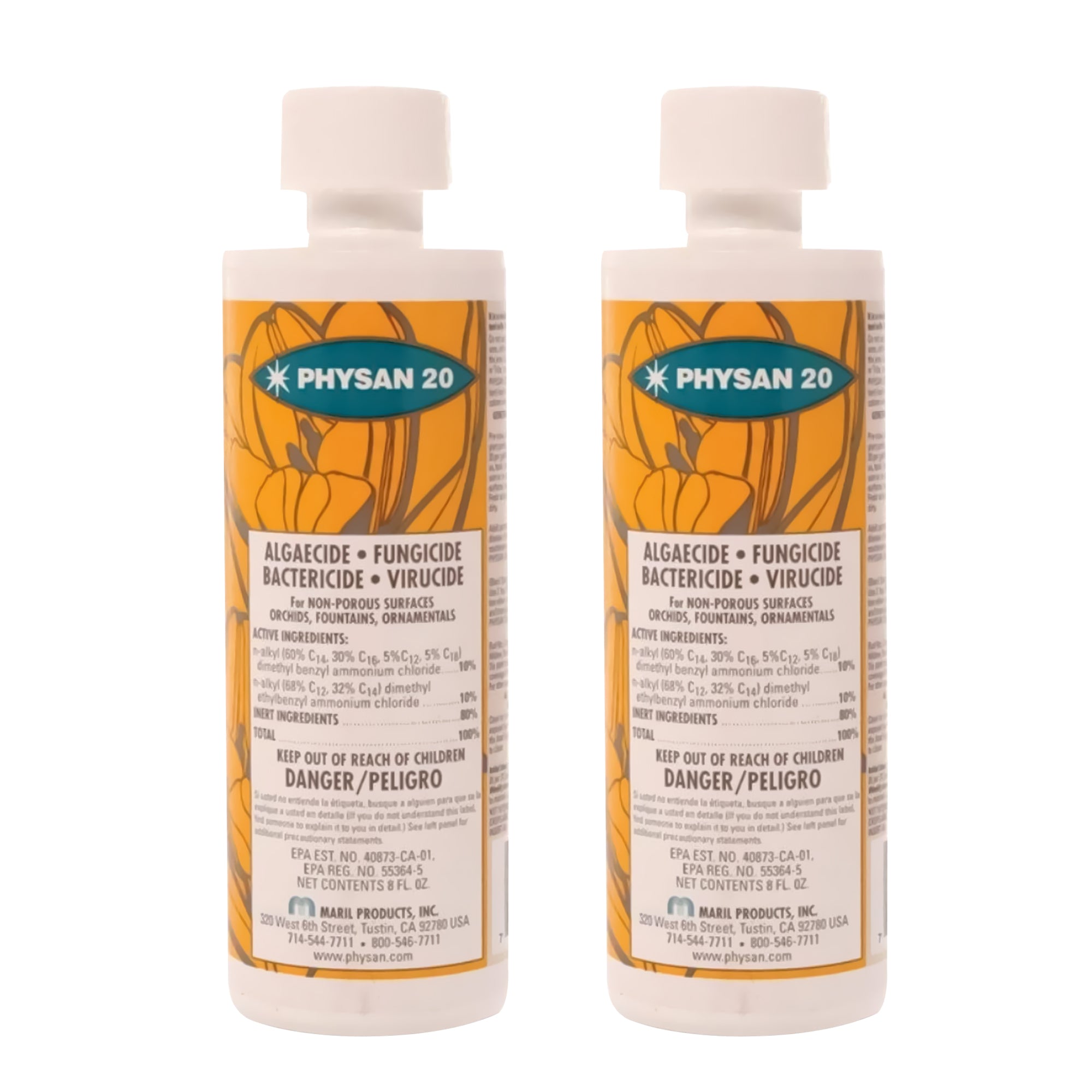 Hydrofarm Physan 20 Disinfectant Fungicide Virucide Algaecide, 16 Oz (2 Pack)