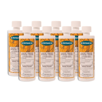 Hydrofarm Physan 20 Disinfectant Fungicide Virucide Algaecide, 16 Oz (8 Pack)