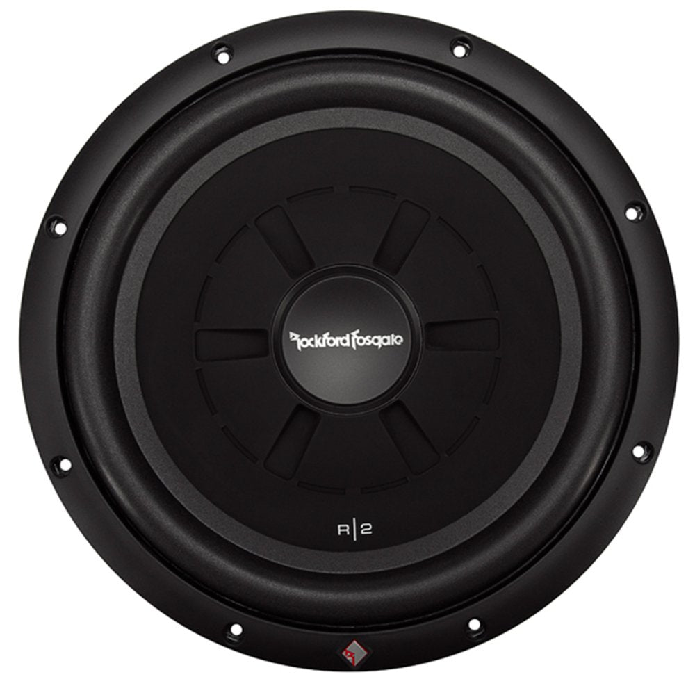 QPower Single 12 Inch Sub Box (2 Pack) and Rockford Fosgate Subwoofer (2 Pack)