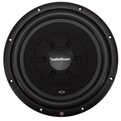 QPower Single 12 Inch Sub Box (2 Pack) and Rockford Fosgate Subwoofer (2 Pack)