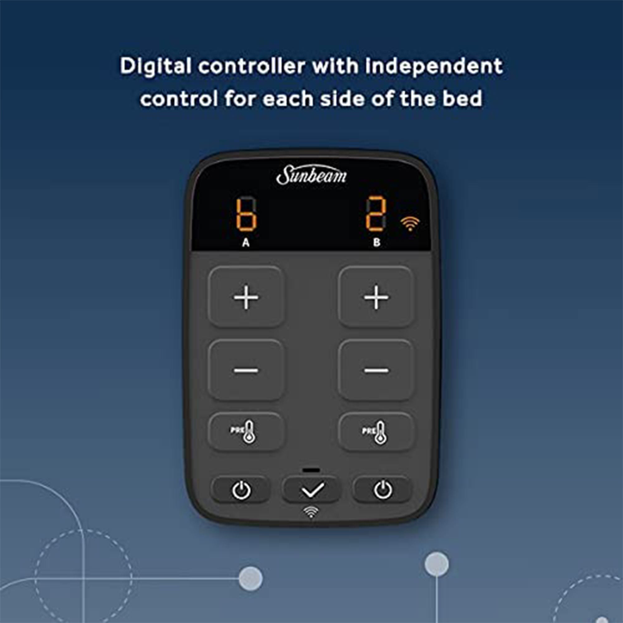 Sunbeam LoftTec Wi-Fi Heated Blanket w/ 10 Heat Settings, Full (For Parts) - VMInnovations