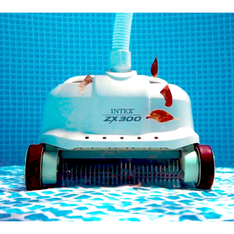 Intex 700 Gal Per Hour Above Ground Pool Cleaner Robot Vacuum w/ 21 Ft Hose