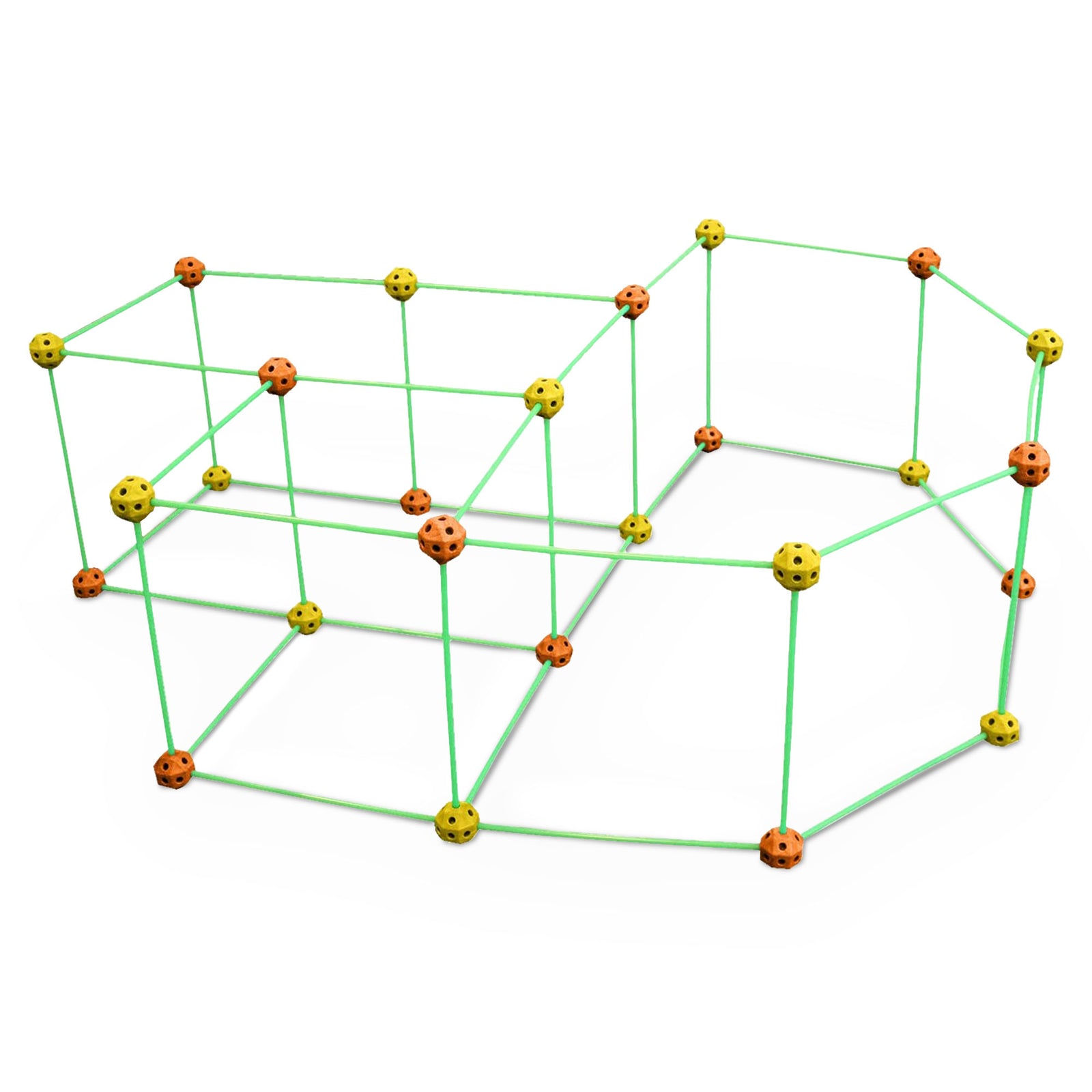 Funphix Glow in the Dark Poles & Yellow/Orange Balls Play Kit, 77pcs(Open Box) - VMInnovations