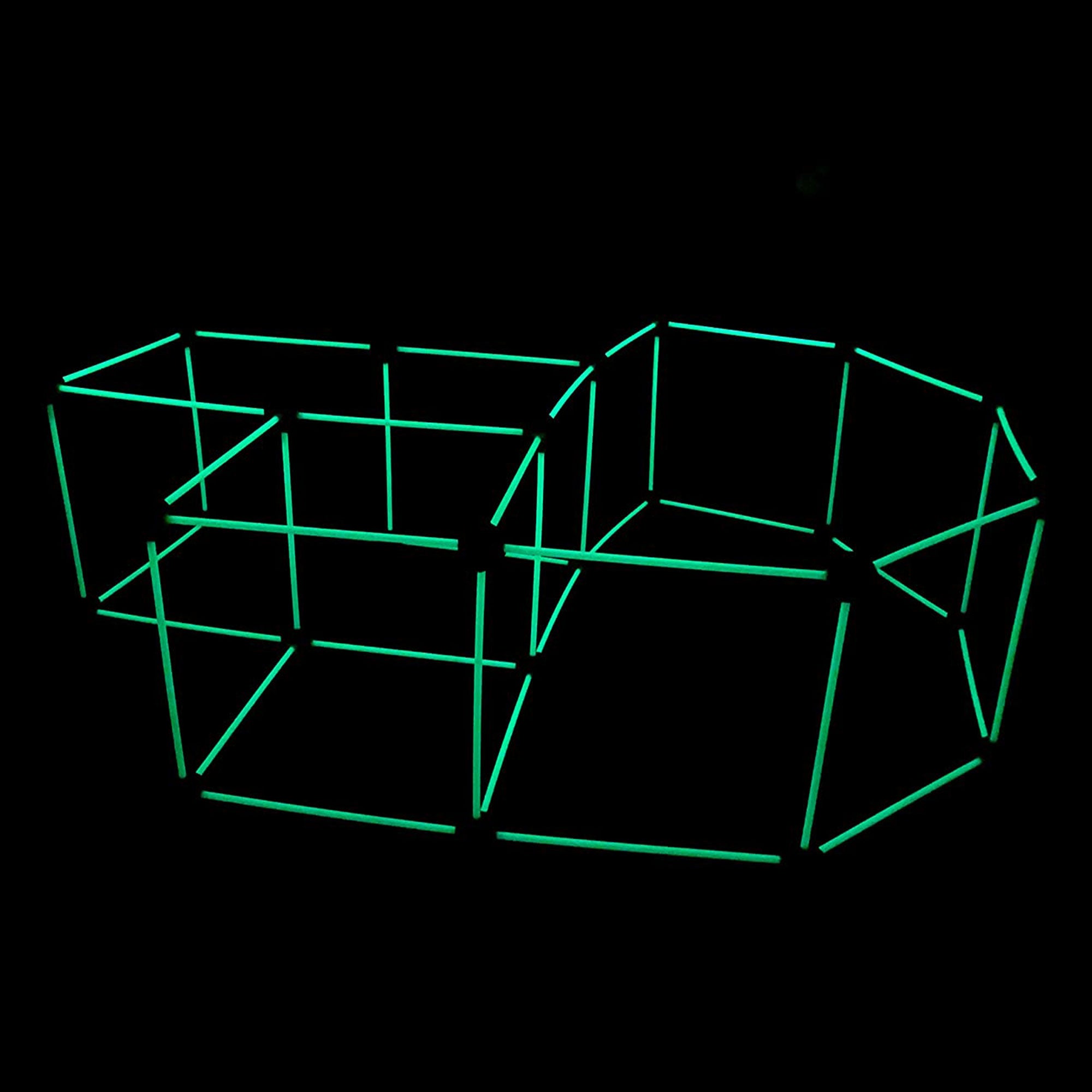 Funphix Glow in the Dark Poles & Yellow/Orange Balls Play Kit, 77pcs(Open Box) - VMInnovations