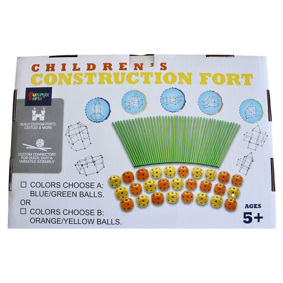 Funphix Glow in the Dark Poles & Yellow/Orange Balls Play Kit, 77pcs(Open Box)