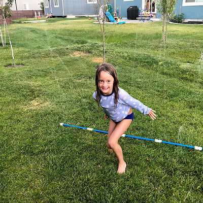 Funphix Medium Outdoors Sprinkles Set with Poles and Hose Fort Kit, Multicolor - VMInnovations