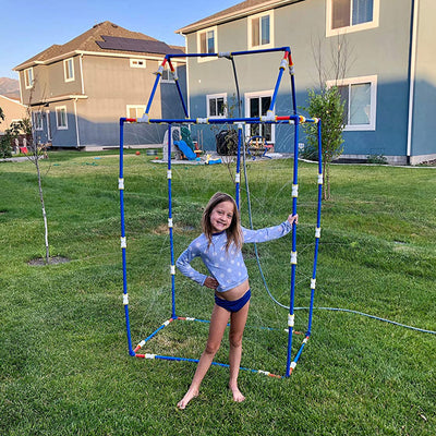 Funphix Medium Outdoors Sprinkles Set with Poles and Hose Fort Kit, Multicolor - VMInnovations