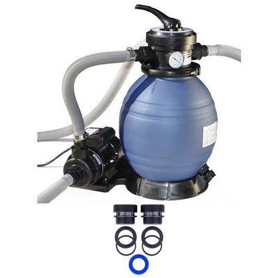 Swimline HydroTools 12in Pool Filter Pump & 40mm to 1.5in Hose Connection Kit - VMInnovations