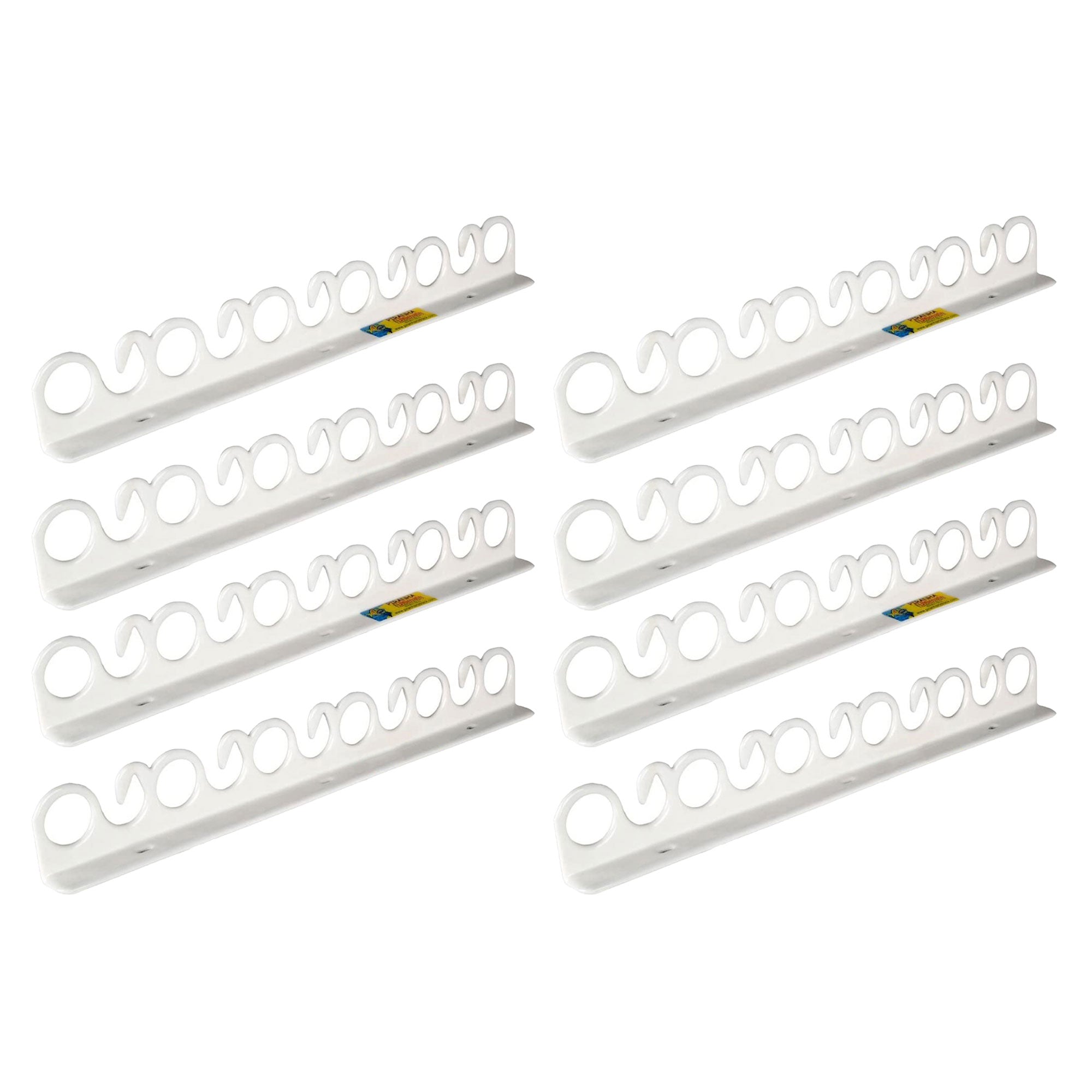 Piranha Original Overhead and Wall Mount Fishing Rod Rack, Holds 11 Rods, 4 Pack