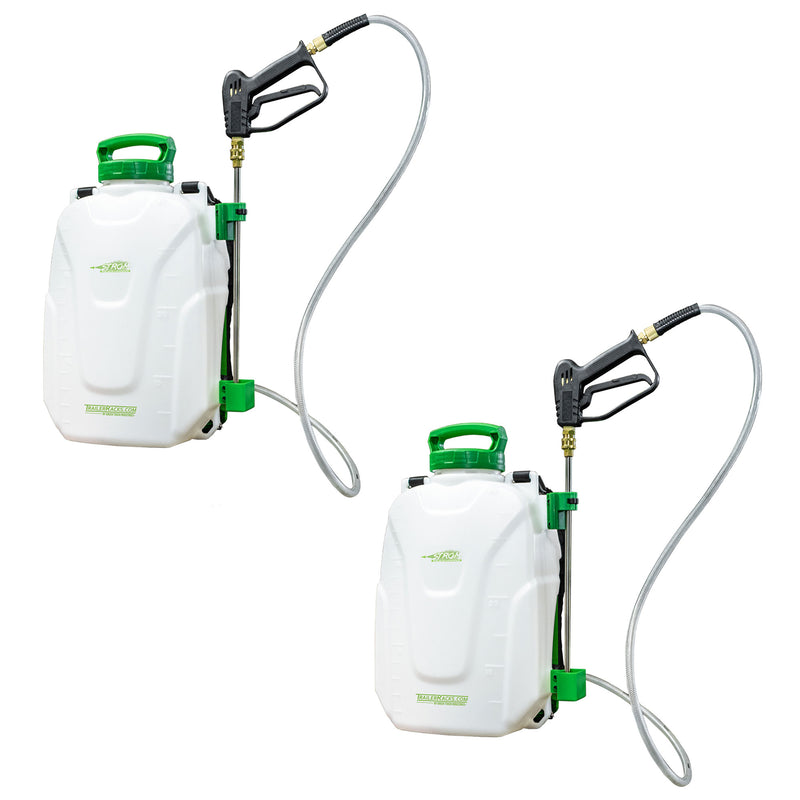 Green Touch Industries Strom 18V Electric Backpack Yard Sprayer, 4 Gal (2 Pack)