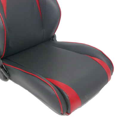GTR Simulator S105LBK Adjustable GTA Simulation Gaming Chair, Black & Red Stripe