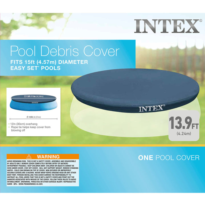 Intex 13'x12" Easy Set Above Ground PVC Vinyl Pool Cover (Open Box) (2 Pack)