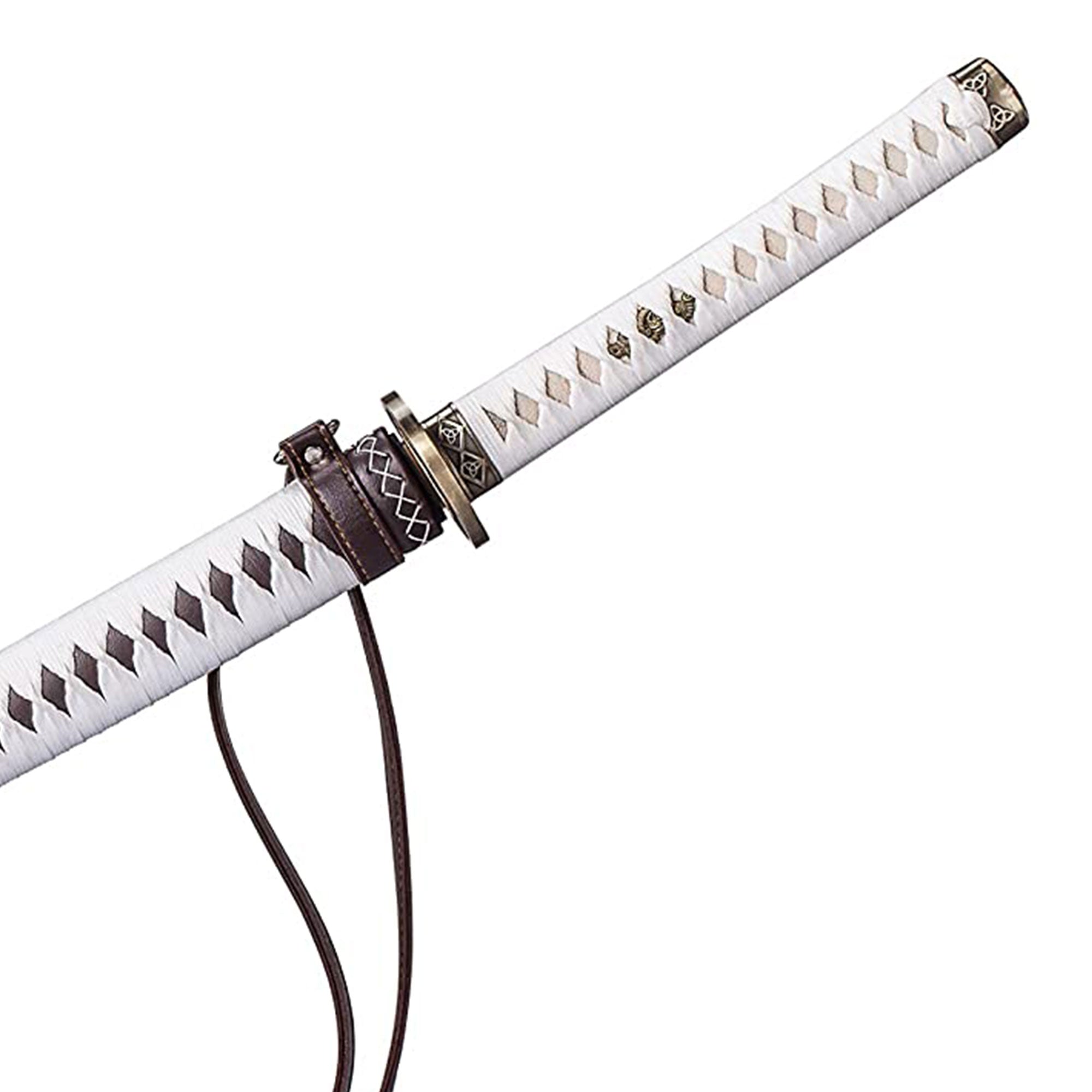Siwode 40" Hand Forged The Walking Dead Michonne's Katana Sword, Biohazard Logo