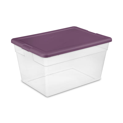 Sterilite Stackable 56 Qt Storage Tote Organizing Containers with Lid, (32 Pack)