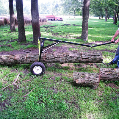 Timber Tuff Steel Log Carrier Dolly, 1000 Pound Capacity with ATV Compatibility - VMInnovations
