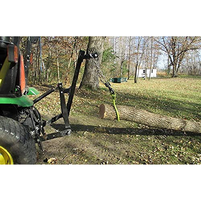Timber Tuff TMW-81 3 Point Log Skidding Arm for Category 1 Lawn Tractors, Black