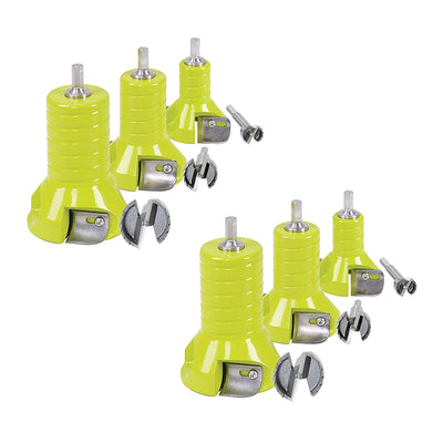 Timber Tuff 3pcs 1, 1.5, & 2in Tenon Cutter Set w/Forstner Bit, Green (2 Pack)