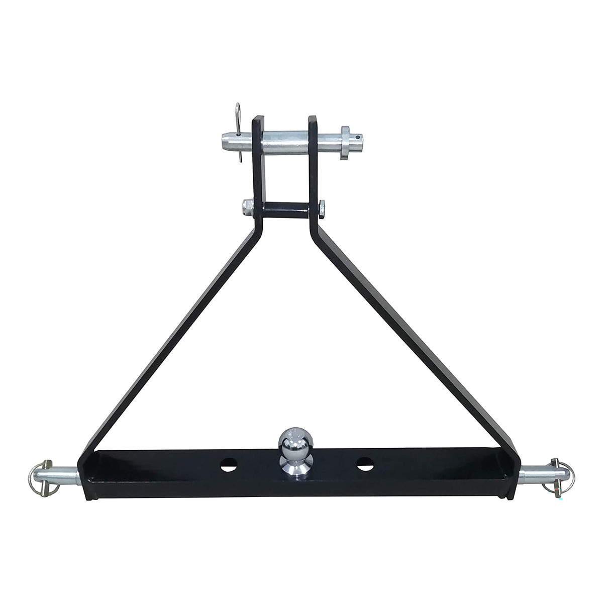 Field Tuff 3 Point Triangle Frame Lawn Tractor Trailer Hitch, Black (2 Pack)