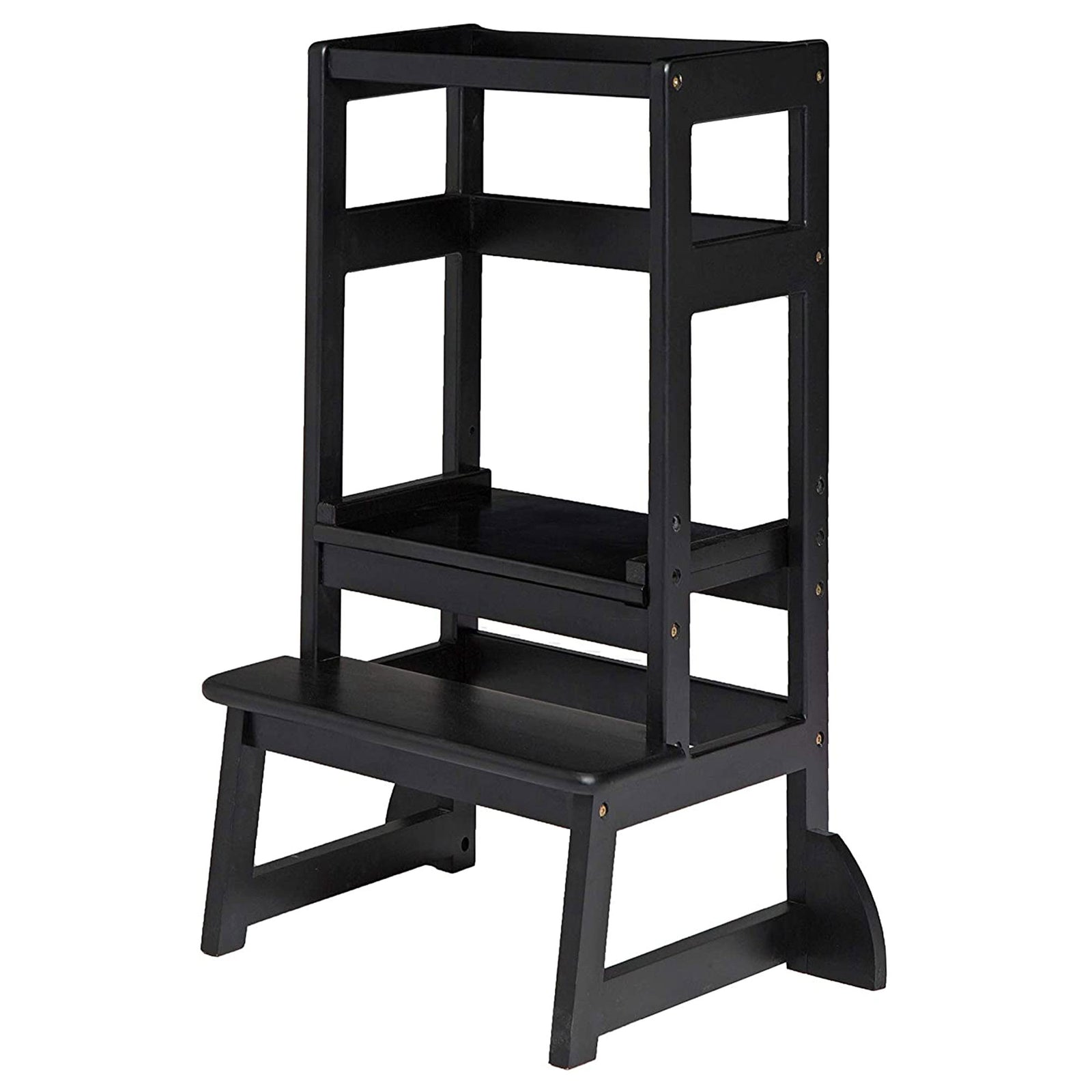 SDADI Mother's Helper Adjustable Height Kids Kitchen Step Stool, Black (Used) - VMInnovations