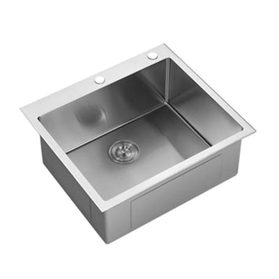 Serene Valley Stainless Steel Dual Mount Kitchen Sink with Rear Drain and Grids