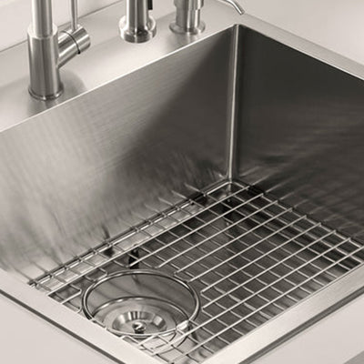 Serene Valley Steel Dual Mount Kitchen Sink with Rear Drain and Grids (Open Box)