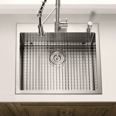 Serene Valley Stainless Steel Dual Mount Kitchen Sink w/Rear Drain & Grids(Used) - VMInnovations
