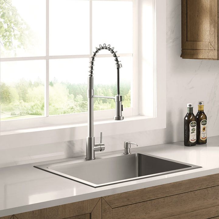 Serene Valley Steel Dual Mount Kitchen Sink with Rear Drain and Grids (Open Box) - VMInnovations
