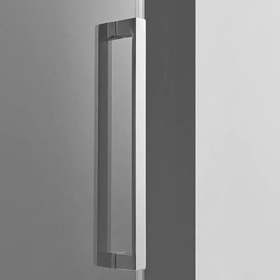 Serene Valley 60 x 74 Inch Square Rail Frameless Sliding Shower Door, Chrome