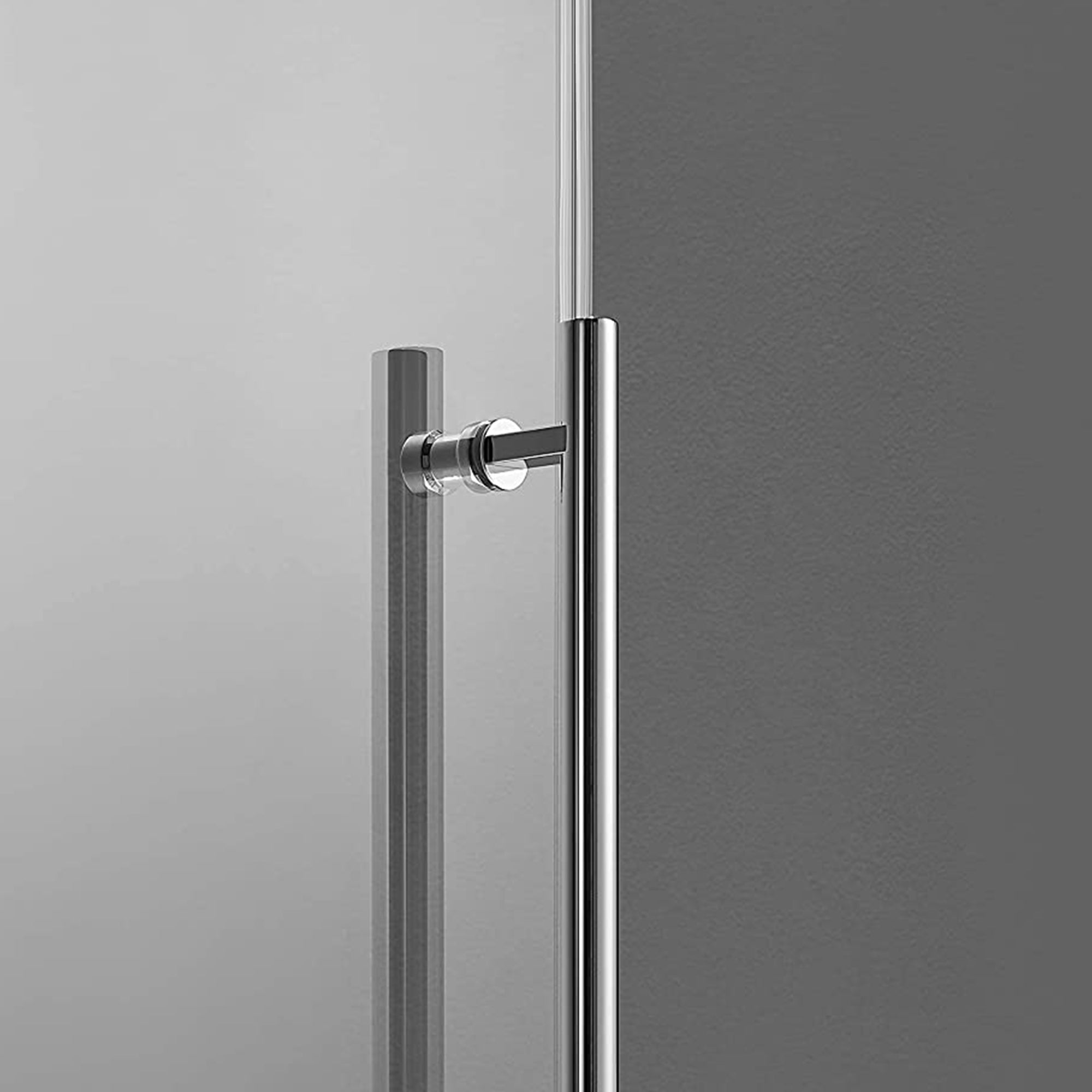 Serene Valley 72 x 74 Inch Big Roller Frameless Sliding Shower Door, Chrome