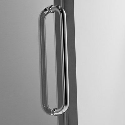 Serene Valley 60"x66" Square Rail Frameless Sliding Shower Door,Chrome(Open Box)