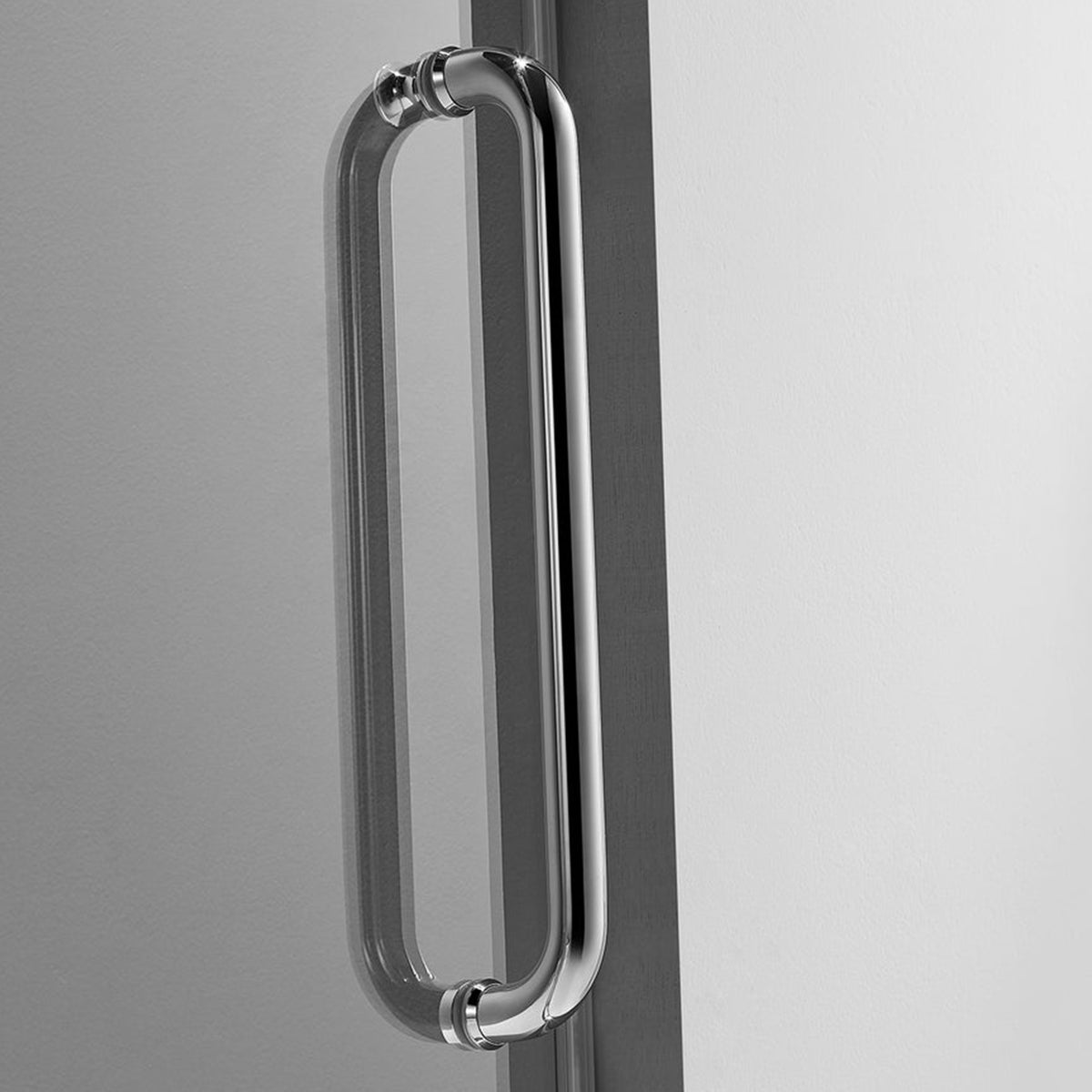 Serene Valley 72 x 76 Inch Big Roller Frameless Sliding Shower Door, (Open Box)