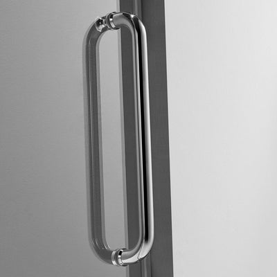 Serene Valley 72 x 76 Inch Big Roller Frameless Sliding Shower Door, (Open Box)