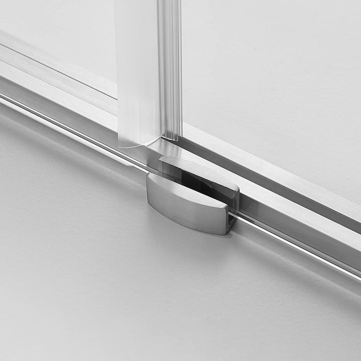 Serene Valley 60x66" Big Roller Frameless Sliding Shower Door, Nickel(Used) - VMInnovations