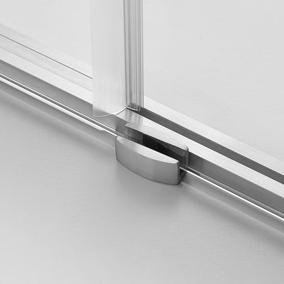 Serene Valley 60x66" Big Roller Frameless Sliding Shower Door, Nickel(Used) - VMInnovations