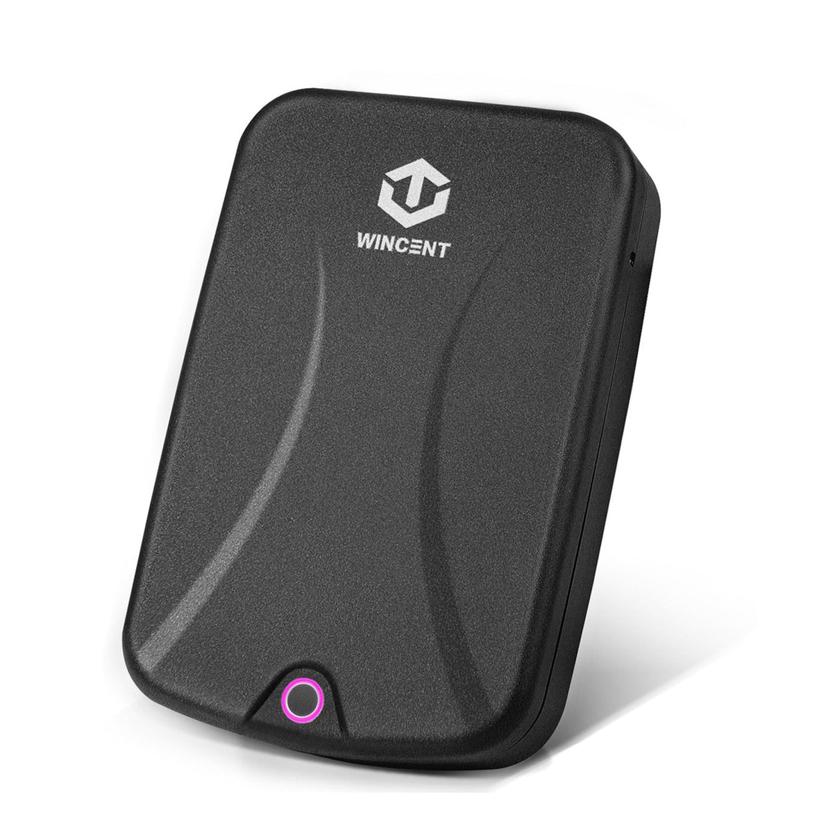 WINCENT Portable Gun Safe for Handguns with Fingerprint Scanner and LED Light - VMInnovations