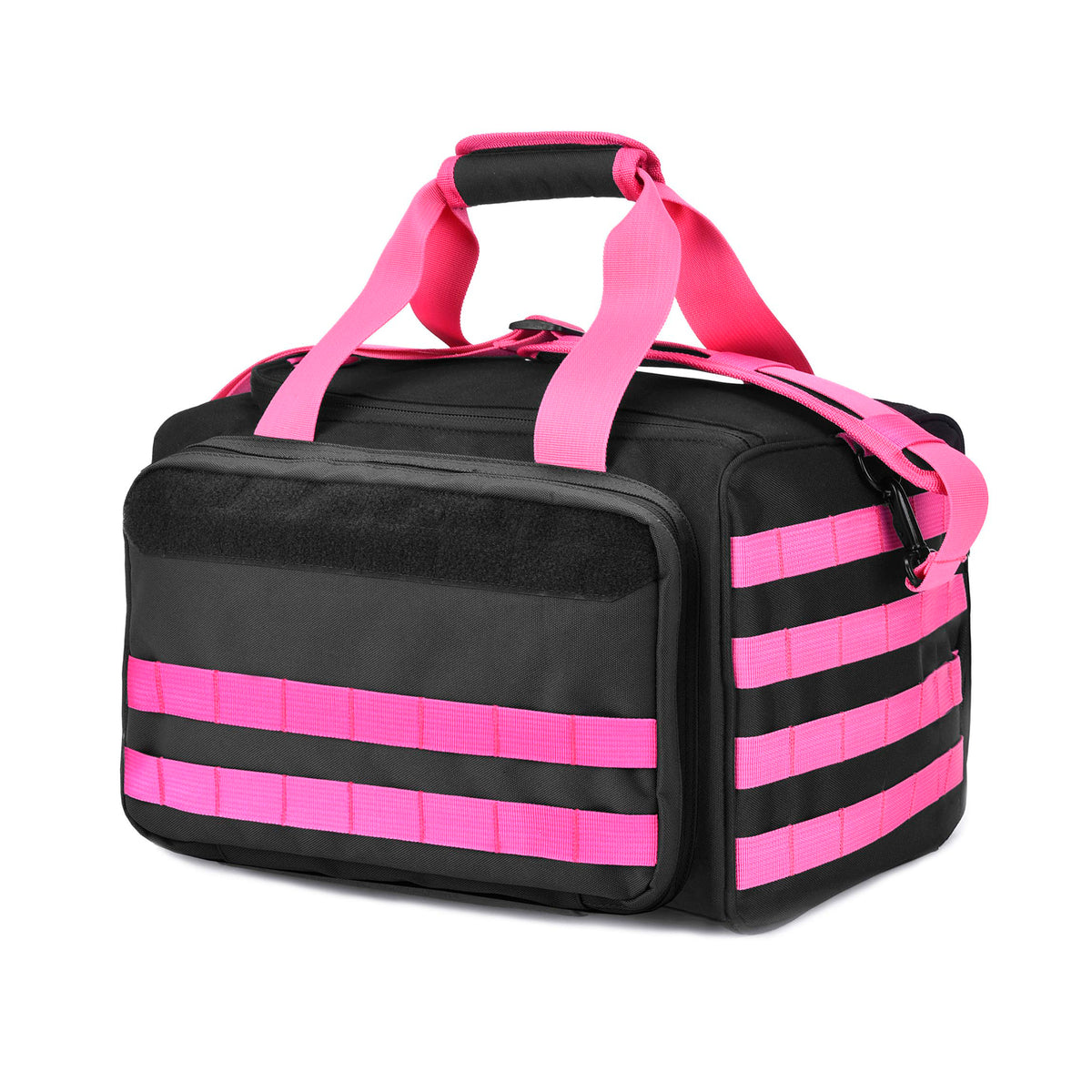 WINCENT Tactical Gun Range Bag with Magazine Slots for Handguns and Ammo, Pink - VMInnovations