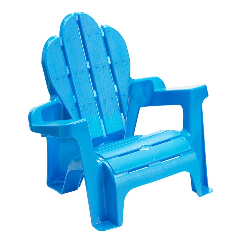 American Plastic Toys Indoor Outdoor Adirondack Table and Chairs for Kids, Blue