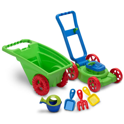 American Plastic Toys Kids Portable Play 6 Piece Outdoor Gardener, Multicolor