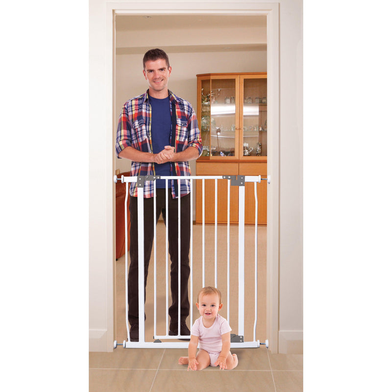 Dreambaby Liberty Baby Double Lock Safety Gate for 29.5-33 Inch Openings, White