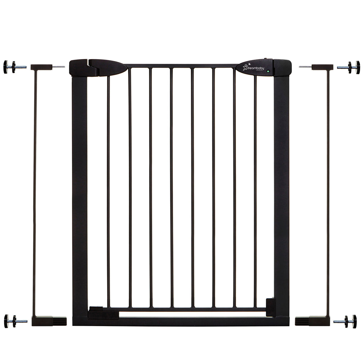Dreambaby Boston Extra Tall Auto Close Baby Gate with EZY Check Indicator, Black - VMInnovations