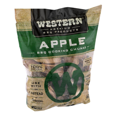 Western BBQ 549 Cu In Premium Apple Wood BBQ Grill/Smoker Cooking Chips (4 Pack)