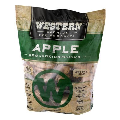 Western BBQ 549 Cu In Premium Apple Wood BBQ Grill/Smoker Cooking Chips (2 Pack)